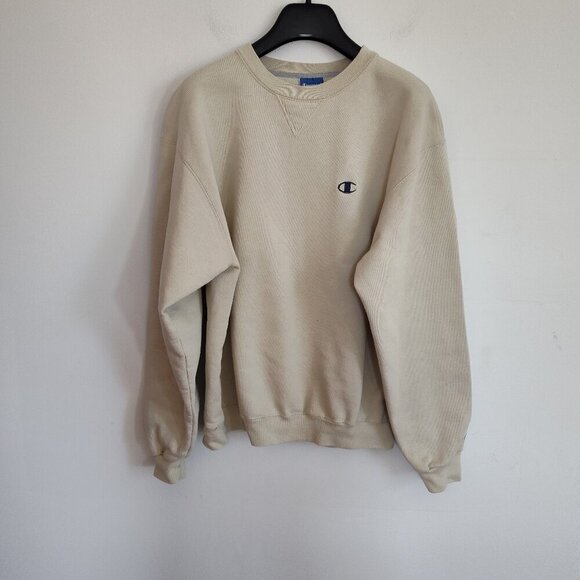 Ladies SZ M Champion Cream Sweatshirt - Picture 1 of 3
